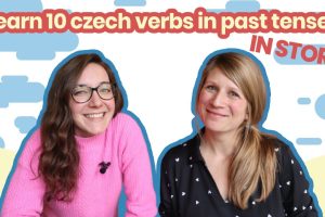 learn czech 10 verbs in past tense czech grammar in story with monca and eliska slowczech