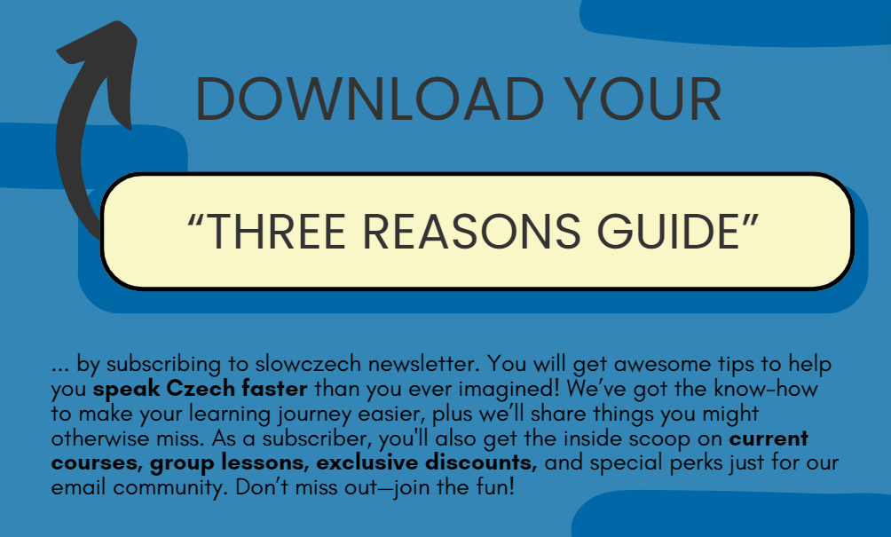 Learn Czech - Three reasons guide button